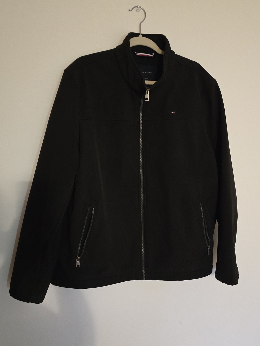 Tommy Hilfiger Men's Soft Shell Jacket XL Black Water & Wind Resistant